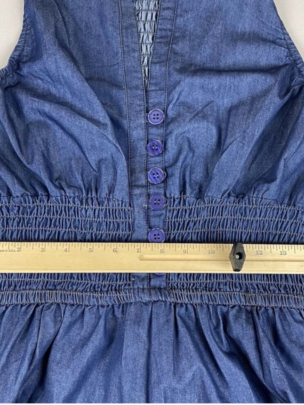 Denim Halter Top Wide Leg
Jumpsuit Women's M Blue Jean
Festival Outfit Boho NEW - Picture 7 of 8